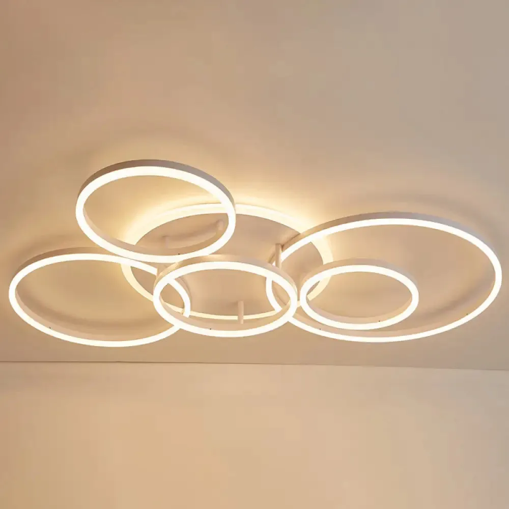 Contemporary Circle Flush Mount Ceiling Light for Living Room