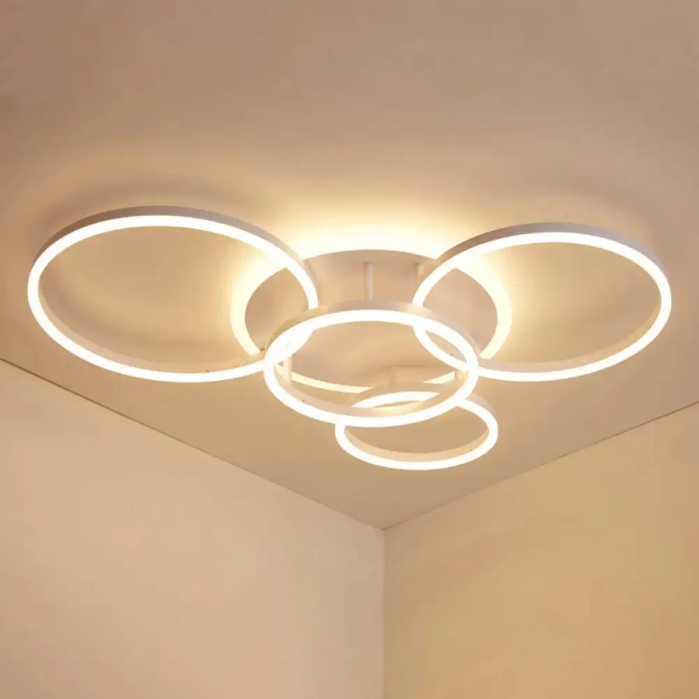 Contemporary Circle Flush Mount Ceiling Light for Living Room