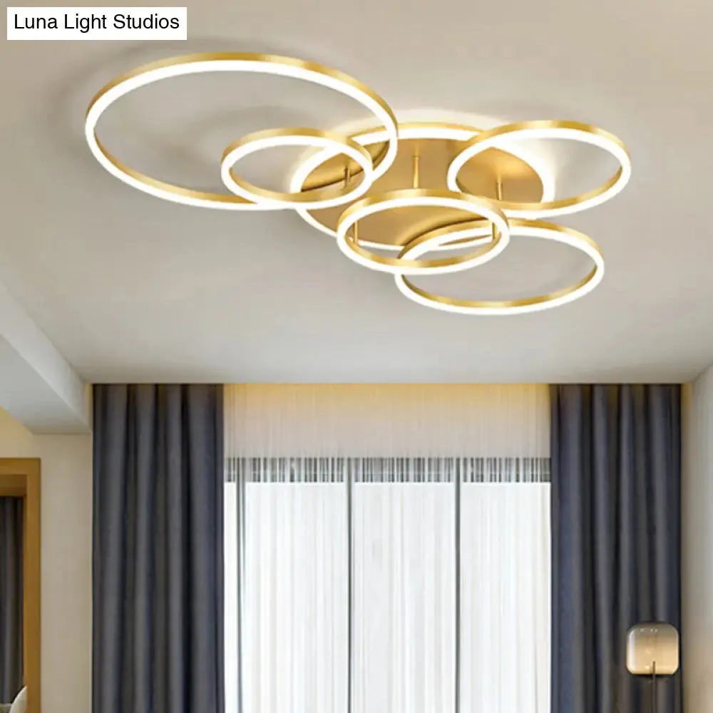 Contemporary Circle Flush Mount Ceiling Light for Living Room