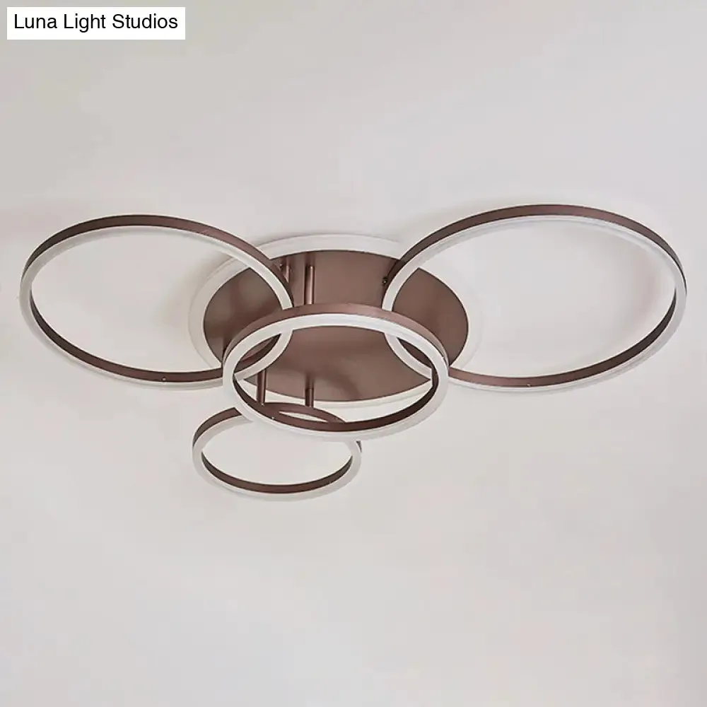 Contemporary Circle Flush Mount Ceiling Light for Living Room