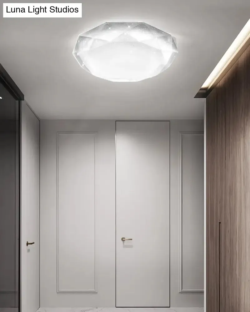 Contemporary Geometric Flush Mount Acrylic Ceiling Light for Bedroom