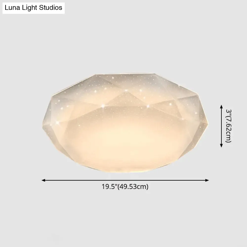 Contemporary Geometric Flush Mount Acrylic Ceiling Light for Bedroom