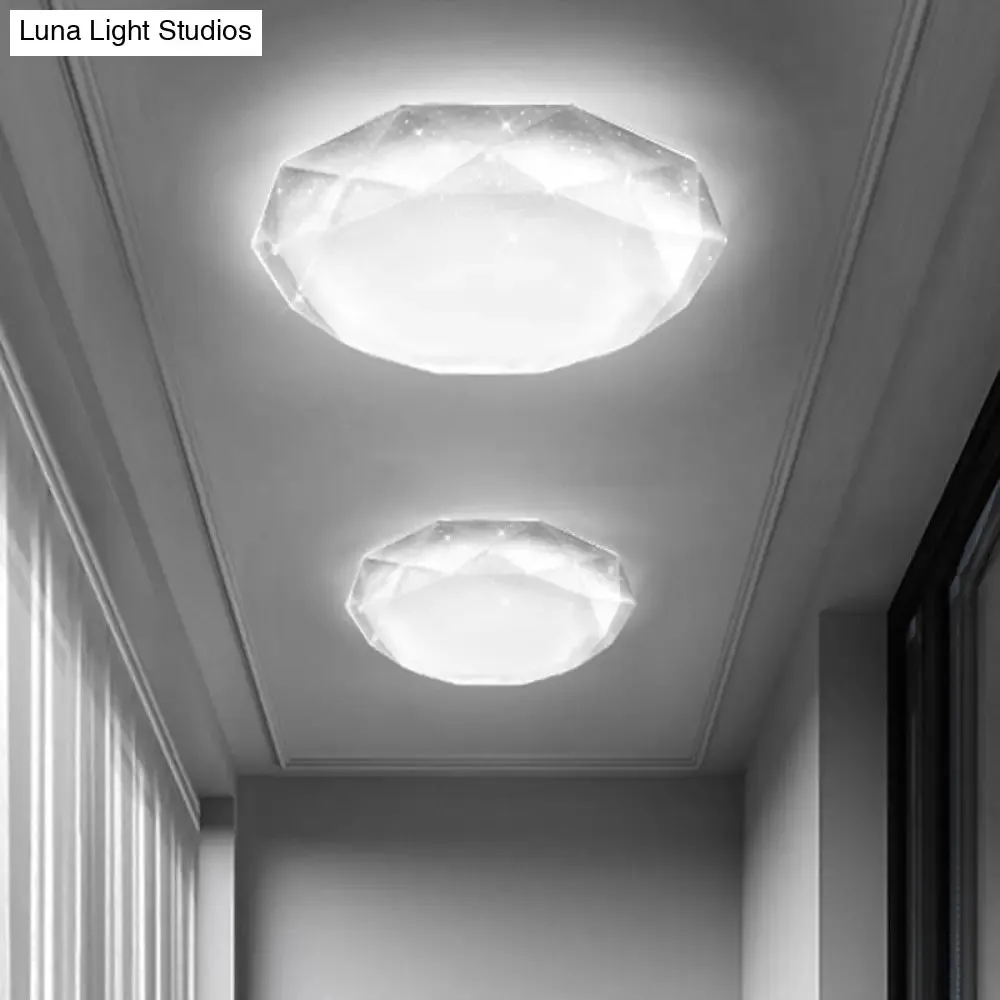 Contemporary Geometric Flush Mount Acrylic Ceiling Light for Bedroom
