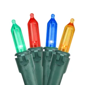 cozy 100ct LED Mini Christmas Lights Green - 33' Green Wire Multicolor