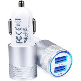 cozy Car Charger,AILKIN 2Pack 3.4A Dual Port USB Car Charger Adaptor for iPhone Charging Cigarette Lighter Socket Adapter,Black