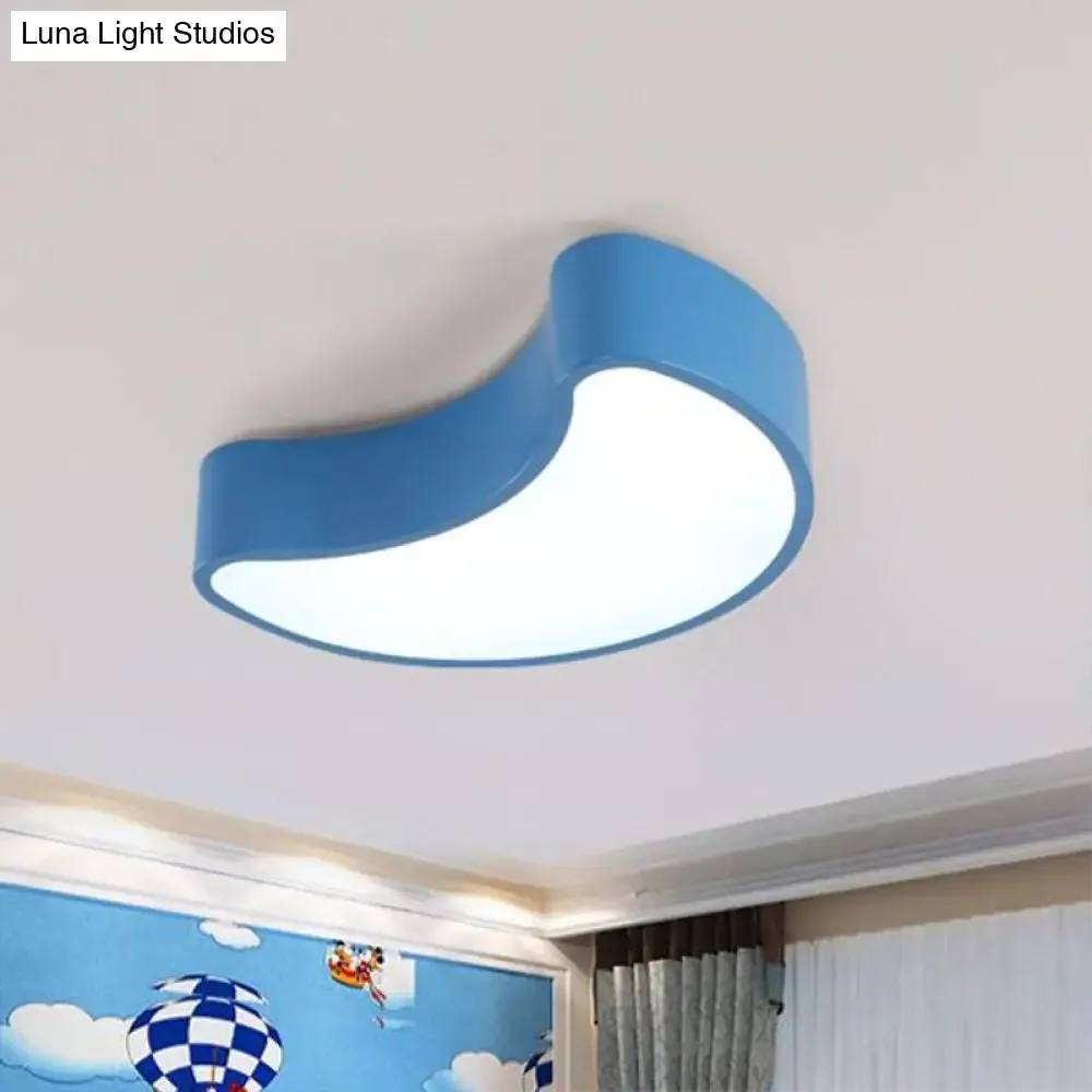 Crescent LED Flushmount Nursery Ceiling Light Fixture