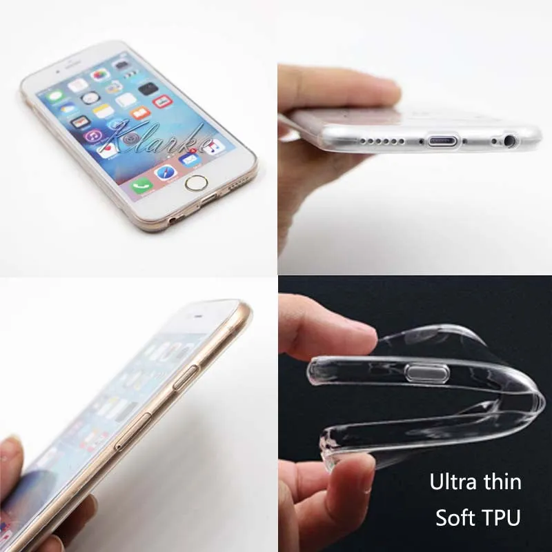Cute Cat with Glasses Pattern Case Cover For iphone 6 6S 5 5s se 7 7PlusTransparent Soft Silicone Cell Phone Cases