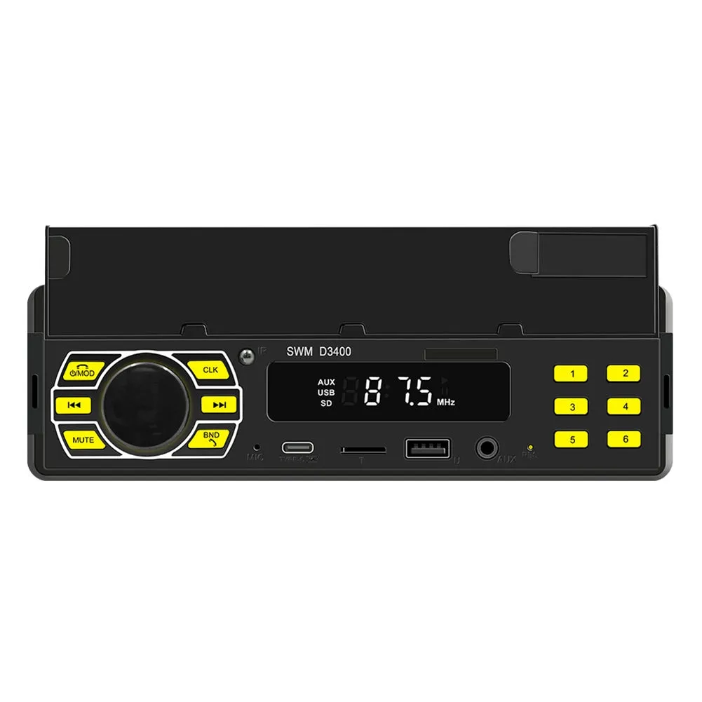 D3400 Car Stereo Multimedia MP3 Player AUX Hands-Free Calling Car