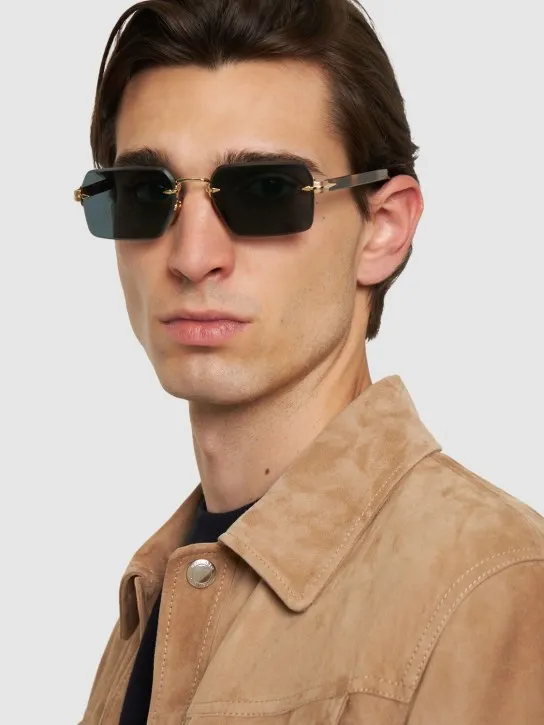 DB Eyewear by David Beckham   DB squared metal sunglasses 