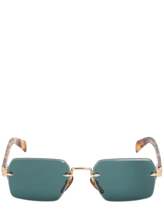 DB Eyewear by David Beckham   DB squared metal sunglasses 