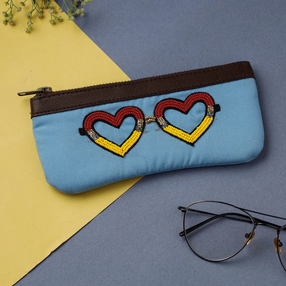 Dil-e-nazar - Handcrafted Beadwork Cotton Spectacle Case