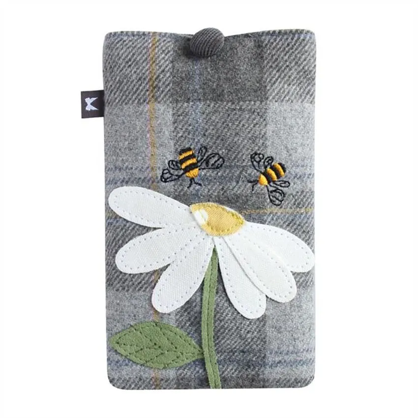 Earth Squared Tweed Applique Eyeglass Case