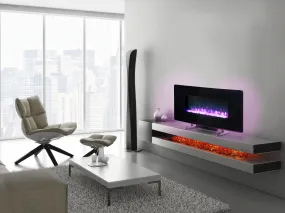 Electronic Fireplaces with Real Heat, Bluetooth Speakers & LED Mood Lighting