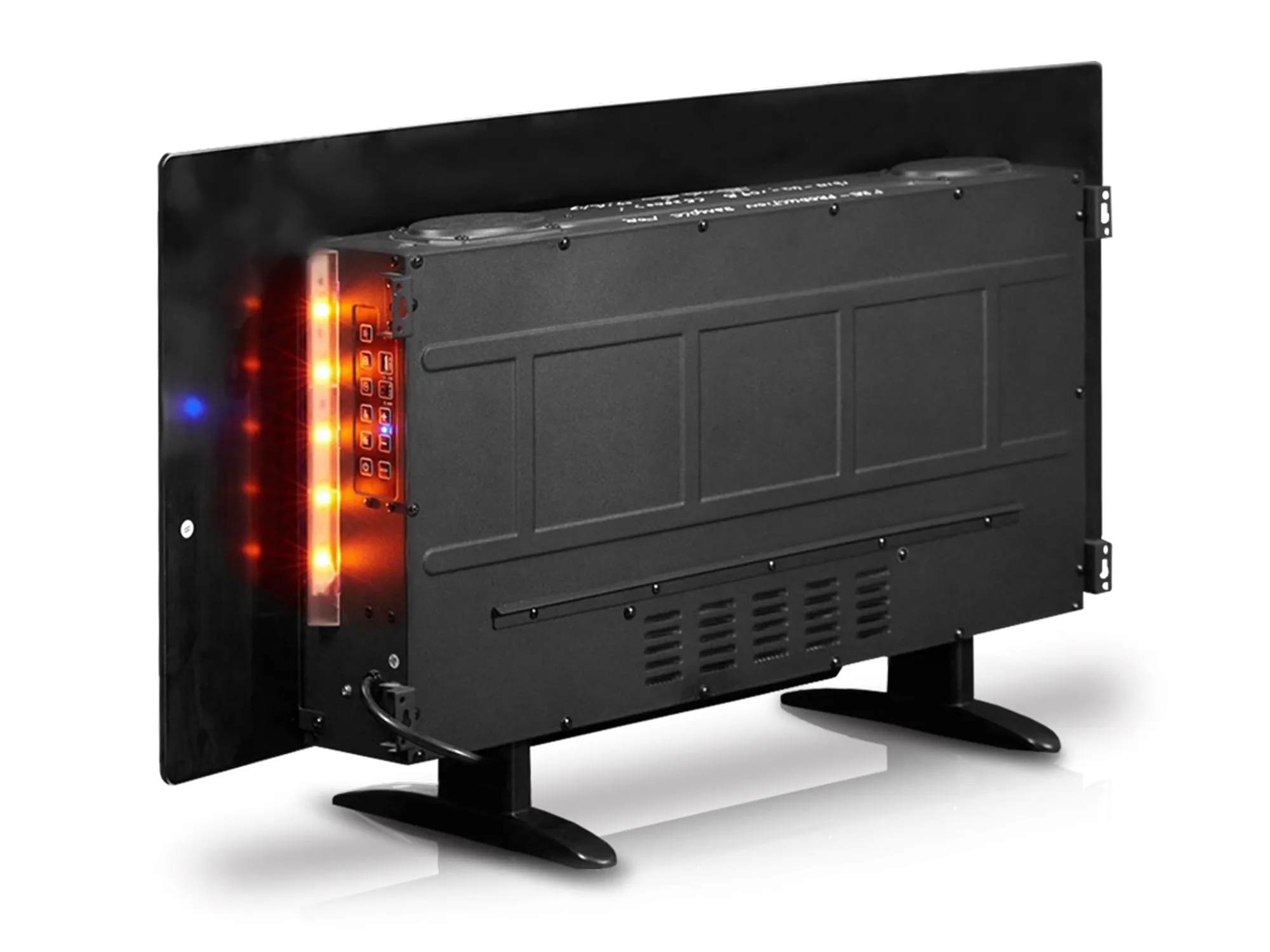 Electronic Fireplaces with Real Heat, Bluetooth Speakers & LED Mood Lighting