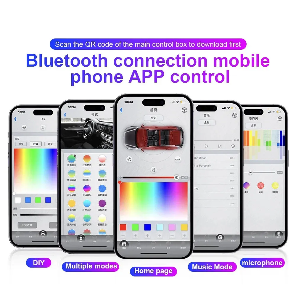 Emitting Color: 8000K White Blue - 18 in 1 Dual Zone Symphony