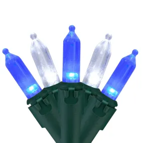 essential 100ct LED Mini Christmas Lights Green - 33' Green Wire Blue
