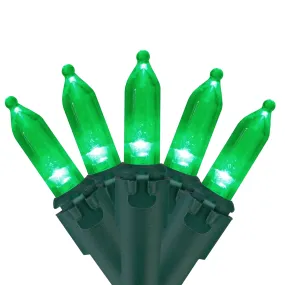 everyday 100ct LED Mini Christmas Lights Green - 33' Green Wire Green