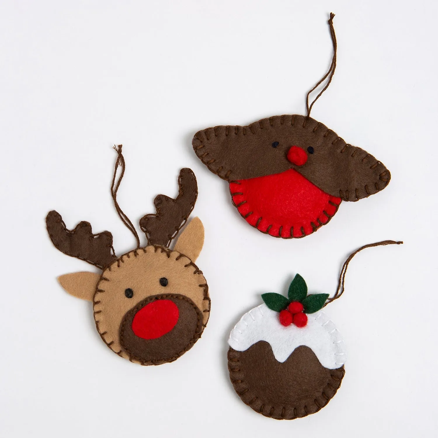 Felt Craft Kit - 6 Traditional Christmas Baubles