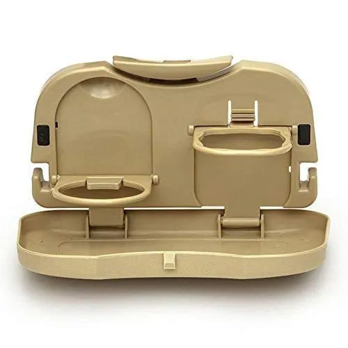 Folding Tray Auto Car Seat Back Drink Table Food Tray Cup Stand Desk Holder Drinks Holder/Mini Car Backseat Food Tray with Bottle Cup Holder