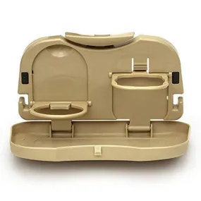 Folding Tray Auto Car Seat Back Drink Table Food Tray Cup Stand Desk Holder Drinks Holder/Mini Car Backseat Food Tray with Bottle Cup Holder
