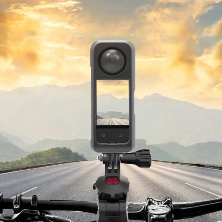 For Insta360 X3 PULUZ Metal Protective Cage Rig Housing Frame with Sticking Lens Film (Black)