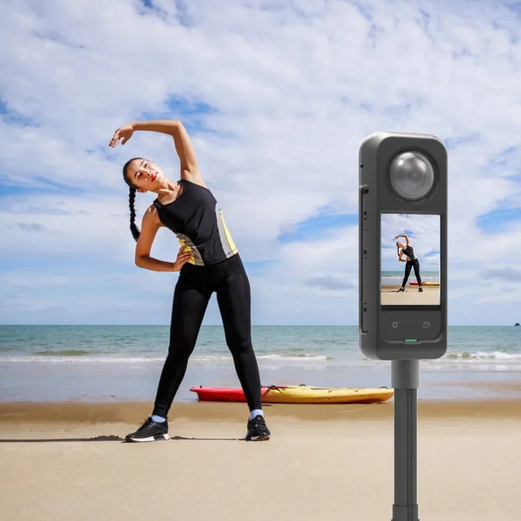 For Insta360 X3 PULUZ Metal Protective Cage Rig Housing Frame with Sticking Lens Film (Black)