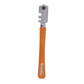 Homdum glass cutter pen INGCO with 6pc Inter-changeable cutting blade wheel efficient Glass Cutting Tool length 130 mm with a wooden handle efficient glass cutting tool
