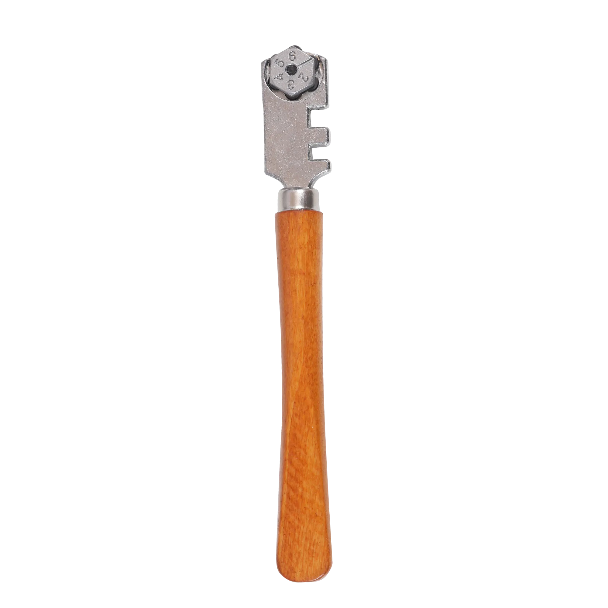 Homdum glass cutter pen INGCO with 6pc Inter-changeable cutting blade wheel efficient Glass Cutting Tool length 130 mm with a wooden handle efficient glass cutting tool