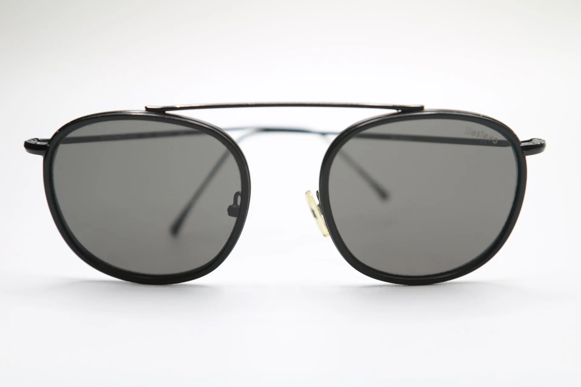 Illesteva C6 Mykonos Ace Black Single Bridge Sunglasses