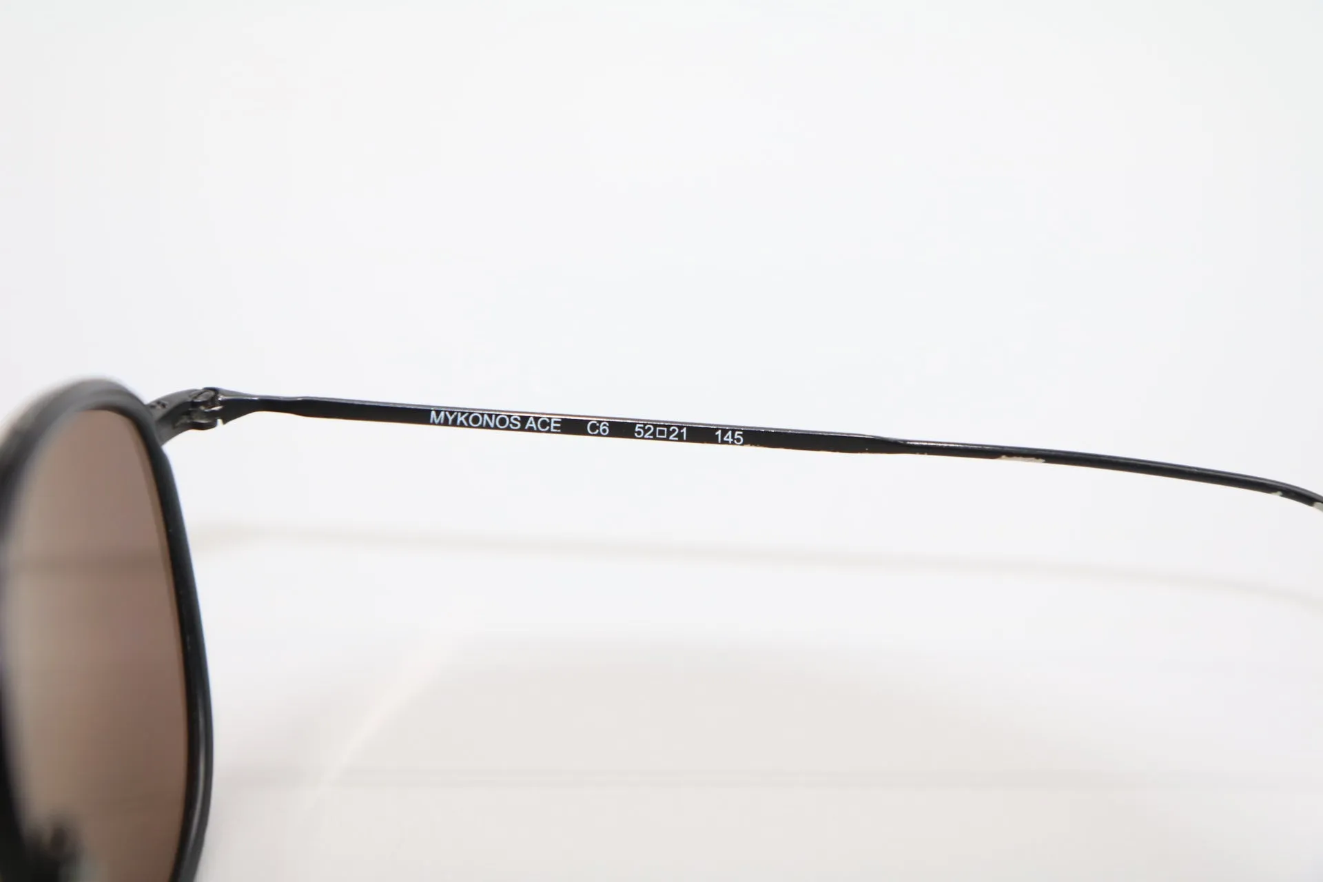 Illesteva C6 Mykonos Ace Black Single Bridge Sunglasses