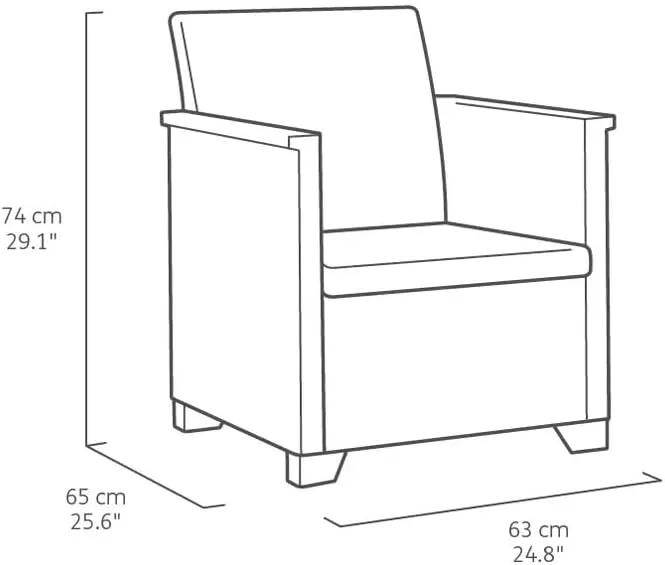 Keter  Emma Balcony with Luzon Storage Table