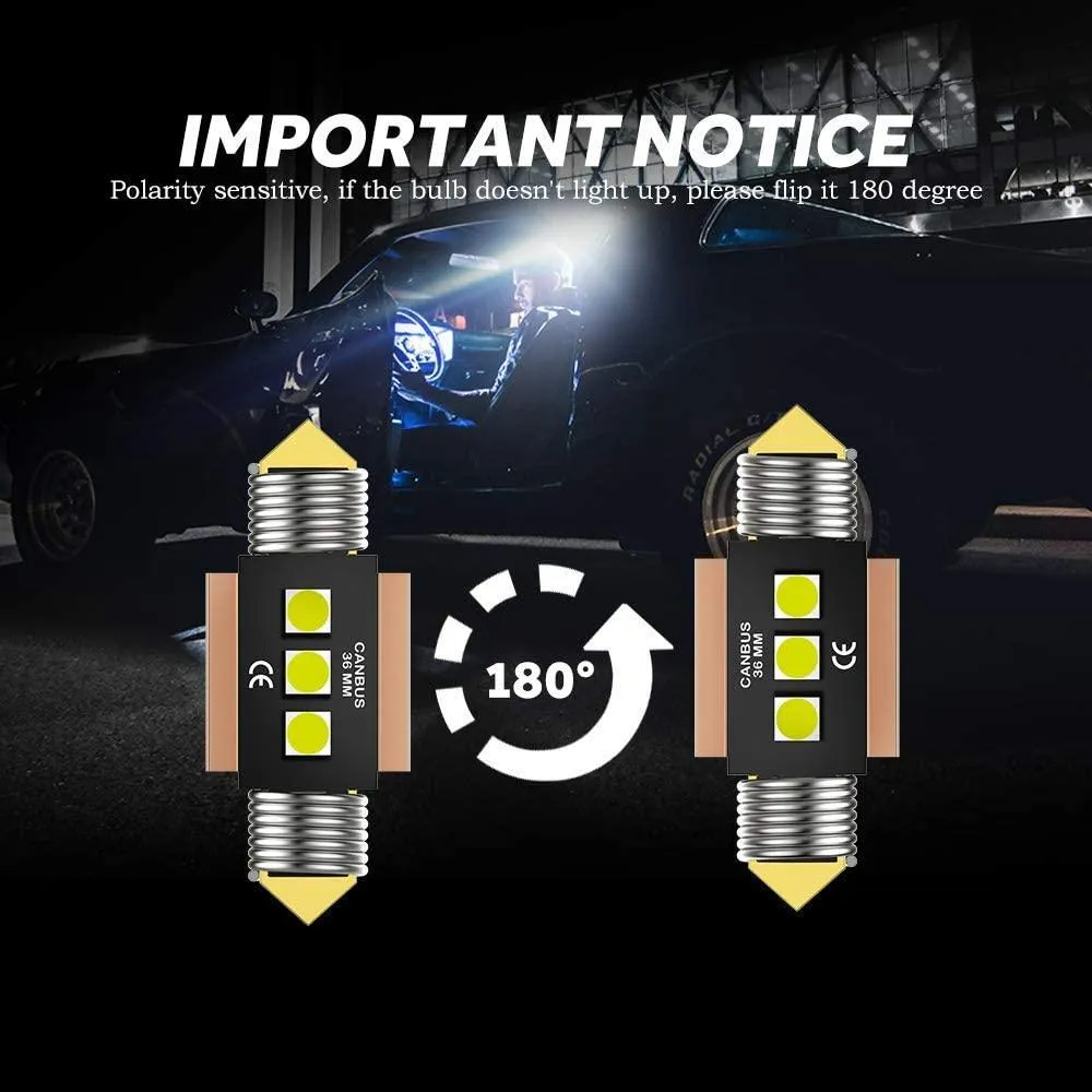 LED Festoon Canbus For Interior Dome Map License Plate Bulbs