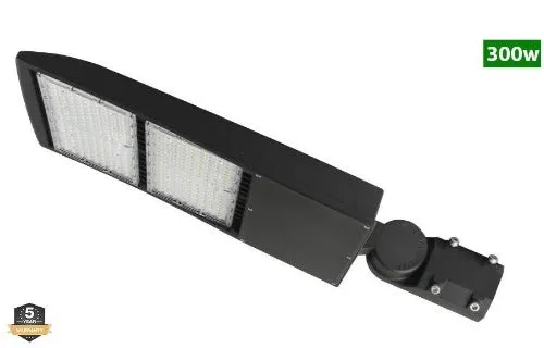LED Street Light, 300W, Outdoor LED, Slip Fitter Mount, 5000K, 39,000 Lumens, 277-480V