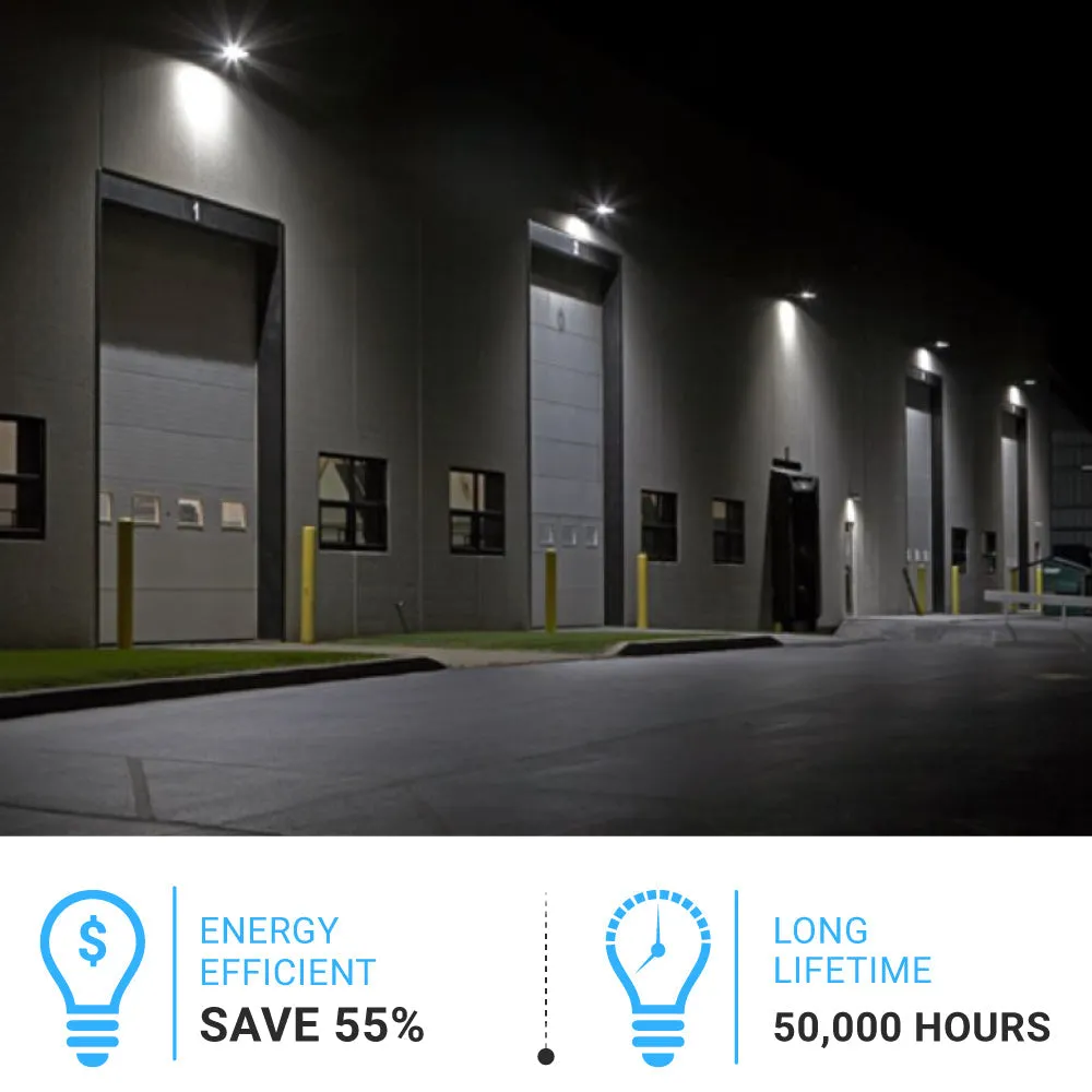 LED Wall Pack Light 120W with Dusk-to-Dawn Sensor 5700K 16300LM, Forward Throw, Waterproof Wall Mount Security Lighting, UL, DLC Premium