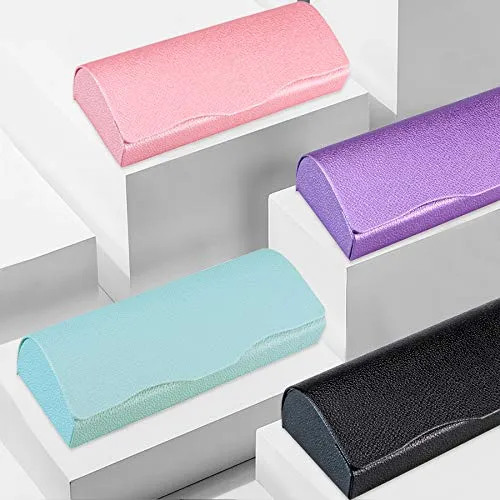 LifeArt Eyeglass Case Hard Shell, Portable Sunglass Case for Women and Men, fashionable PU Leather Eyeglass Case, Lightweight