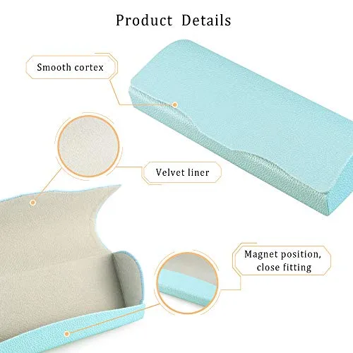 LifeArt Eyeglass Case Hard Shell, Portable Sunglass Case for Women and Men, fashionable PU Leather Eyeglass Case, Lightweight
