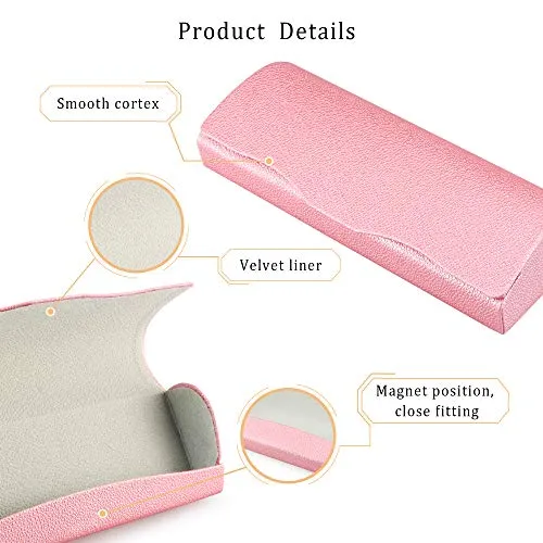 LifeArt Eyeglass Case Hard Shell, Portable Sunglass Case for Women, fashionable PU Leather Eyeglass Case, Lightweight