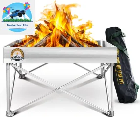 Lightweight Fireside Pop-Up Fire Pit: Portable & Compact