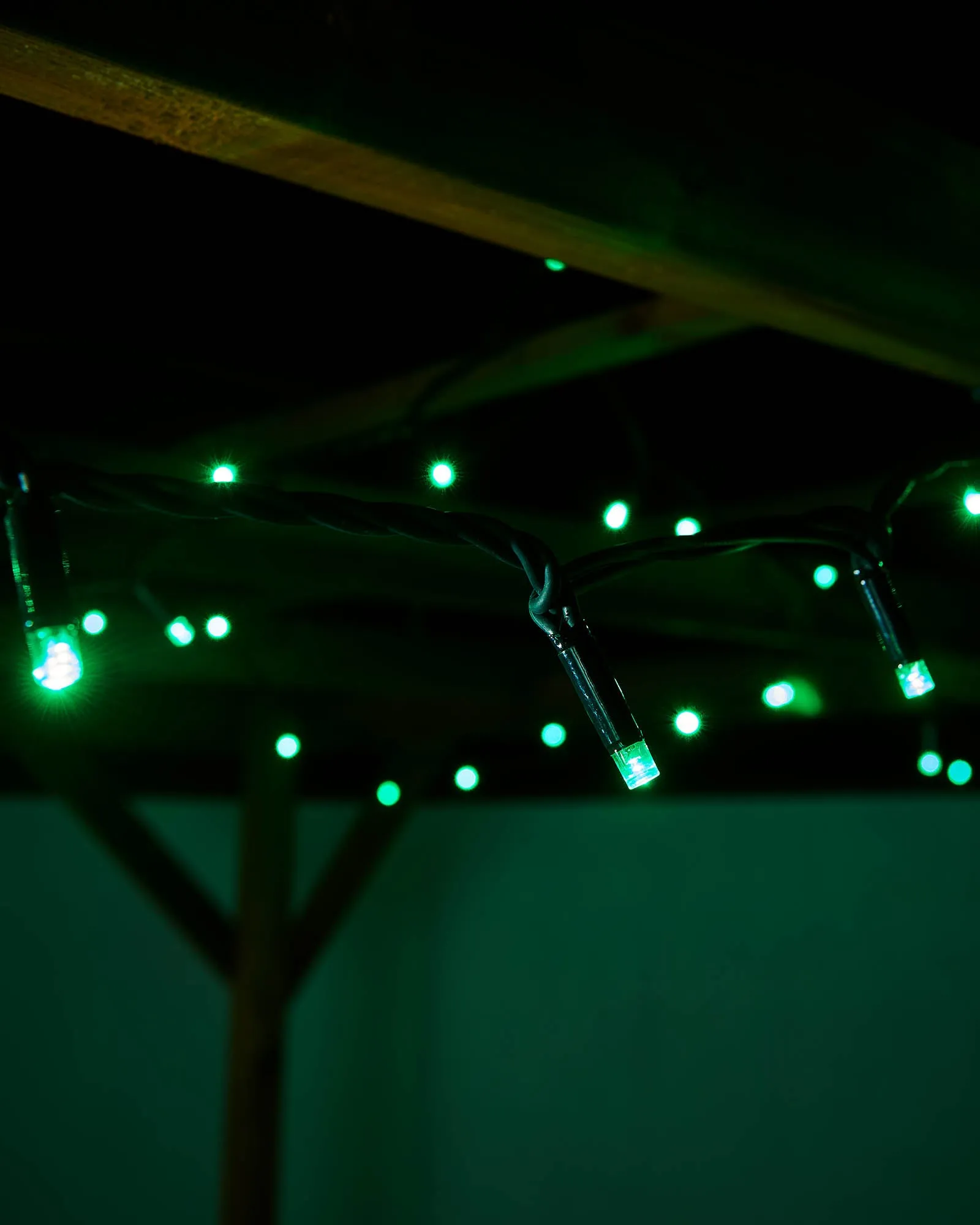 LINK PRO LED String Lights, Black Cable, Green