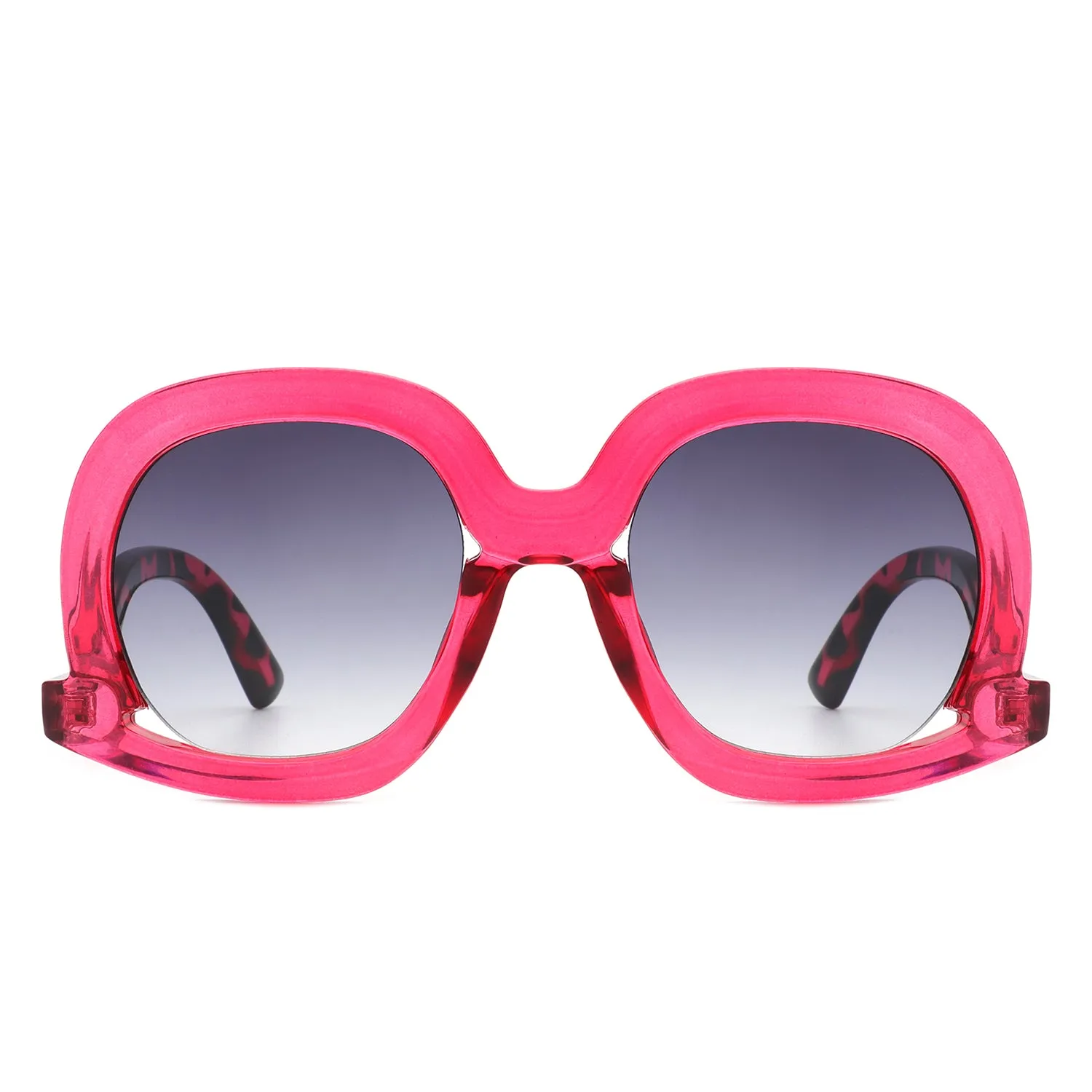 Lumisilk - Oversized Geometric Irregular Round Sunglasses for Women