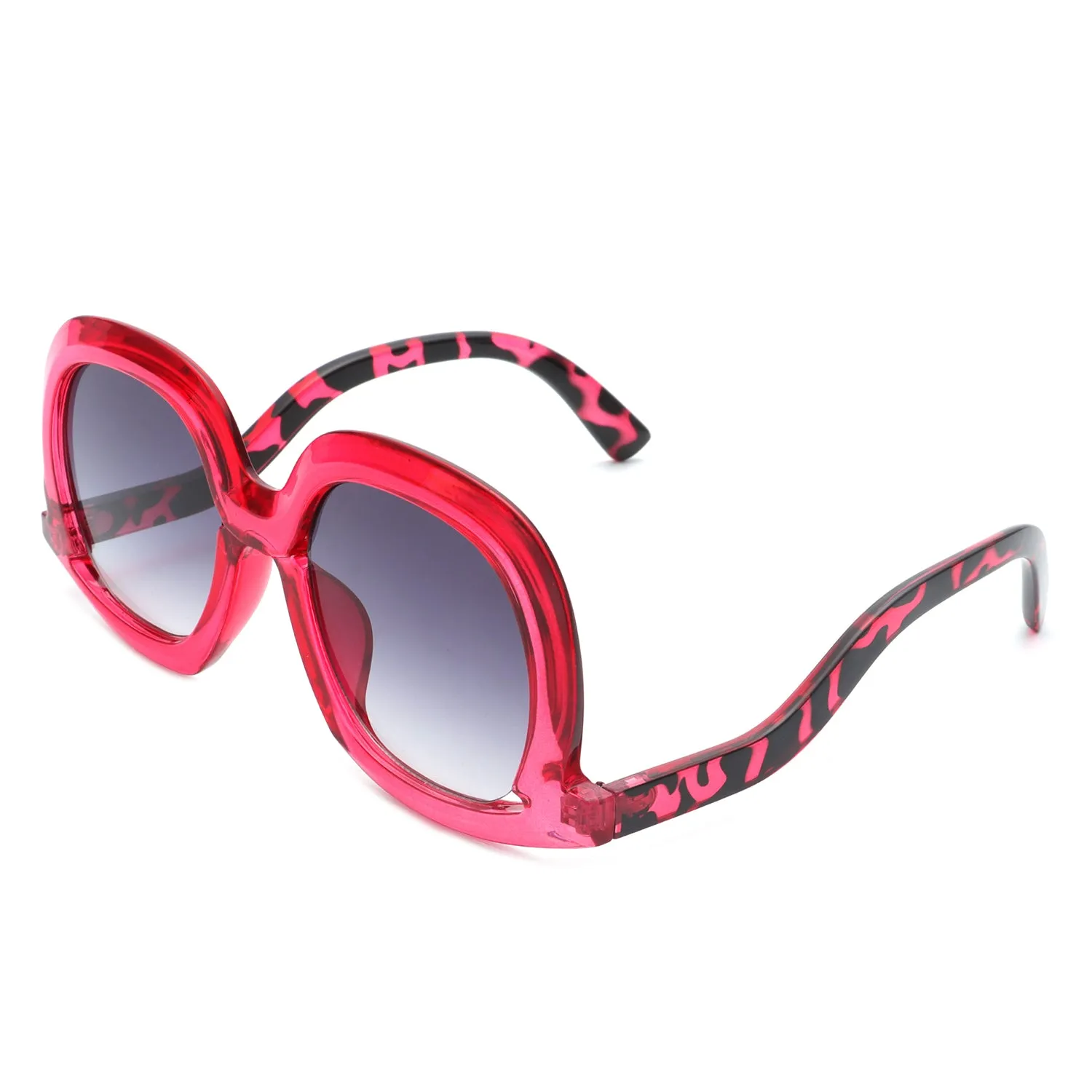 Lumisilk - Oversized Geometric Irregular Round Sunglasses for Women