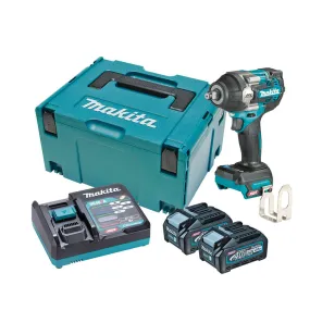 Makita TW007GM201 40V Max 4.0Ah 1/2" XGT Cordless Brushless Mid-Torque Impact Wrench Combo Kit