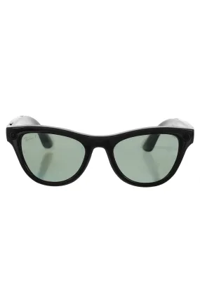 Meta Skyler Sunglasses - Shiny Black Green