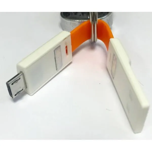 Micro USB Mini Magnetic Charging Cable for Android Smartphone (Dayglo Orange)