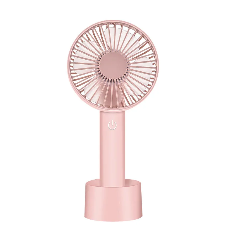 Mini Fan Hanging Neck Handheld Touch Charging Power Storage Portable USB