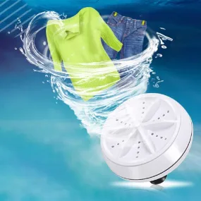 Mini Washing Machine Portable Personal Rotating Ultrasonic Turbine Washer Adjustable