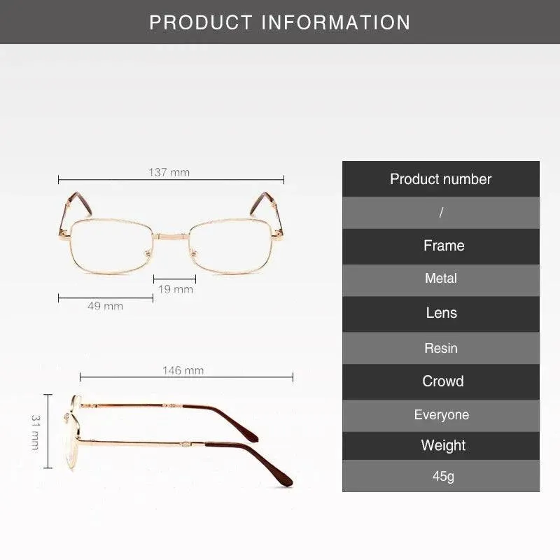 Multifocal Folding Reading Glasses Anti-blue Light HD Lenses Reading Glasses