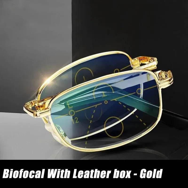 Multifocal Folding Reading Glasses Anti-blue Light HD Lenses Reading Glasses