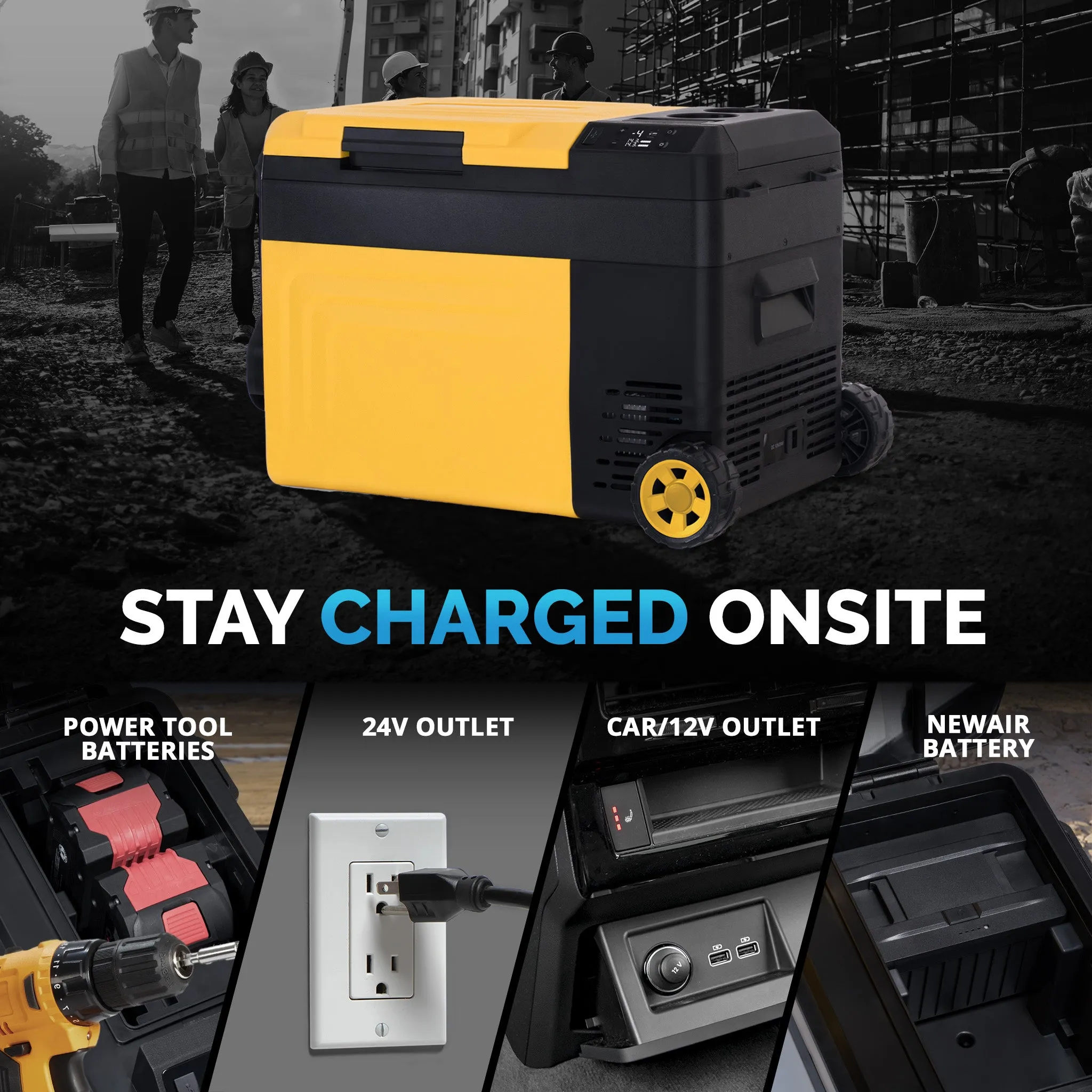 Newair® Jobsite Cooler, Battery Powered 18/20V - Compatible with Tool Batteries