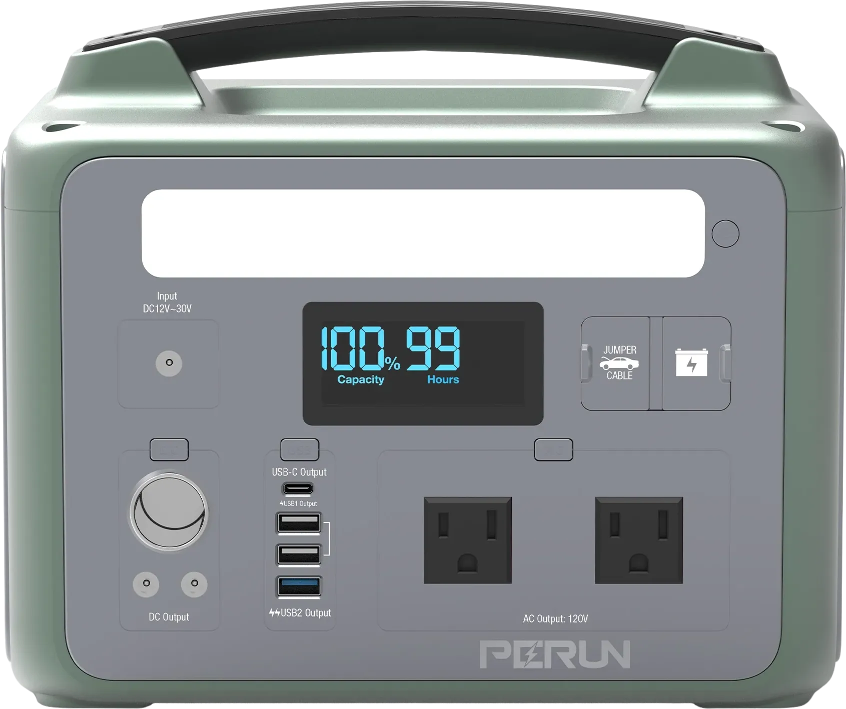 Perun by Yard Force PB-20 600W/1200W Power Station Pure Sine Wave Solar Generator New